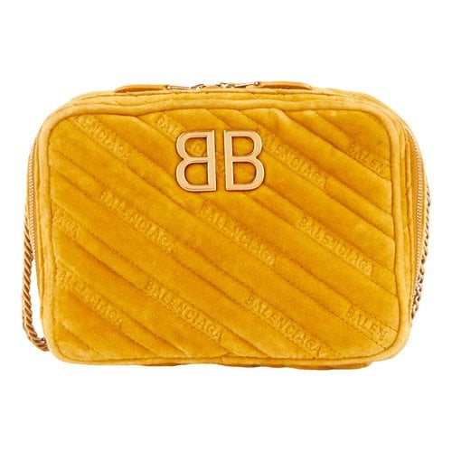 Pre-owned Balenciaga Velvet Crossbody Bag In Yellow