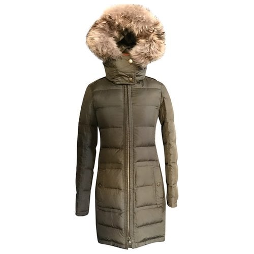 Pre-owned Burberry Chelsea Puffer In Khaki