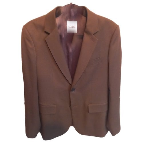 Pre-owned Sandro Wool Suit In Brown