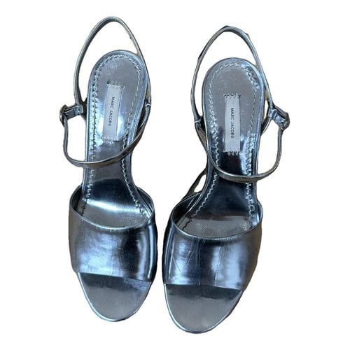 Pre-owned Marc Jacobs Leather Heels In Silver