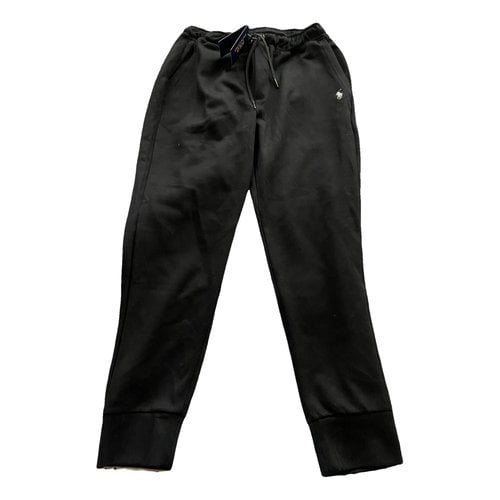 Pre-owned Polo Ralph Lauren Wool Trousers In Black