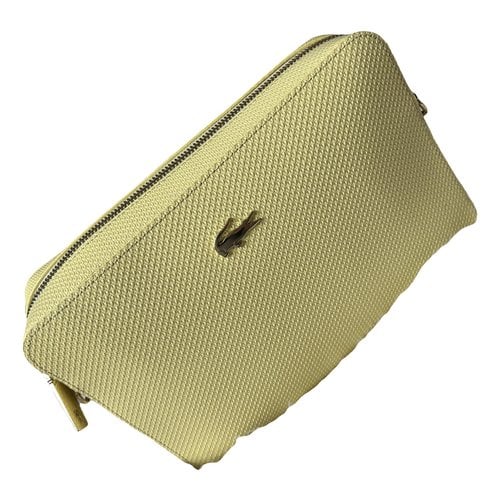 Pre-owned Lacoste Leather Crossbody Bag In Yellow