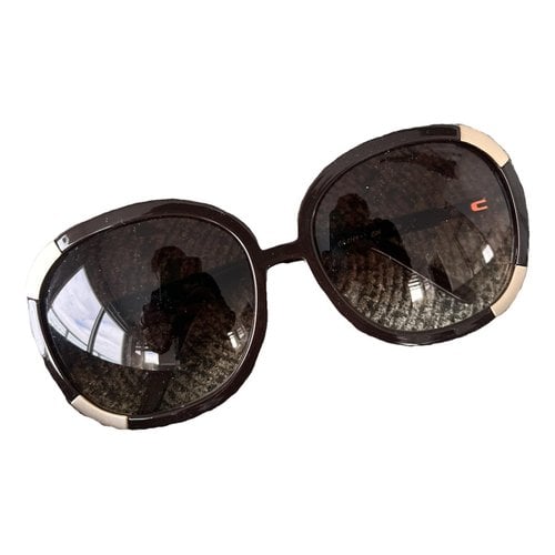Pre-owned Chloé Oversized Sunglasses In Brown