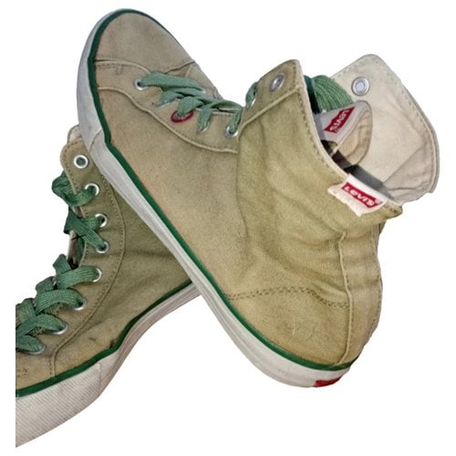 Pre-owned Levi's Low Trainers In Green