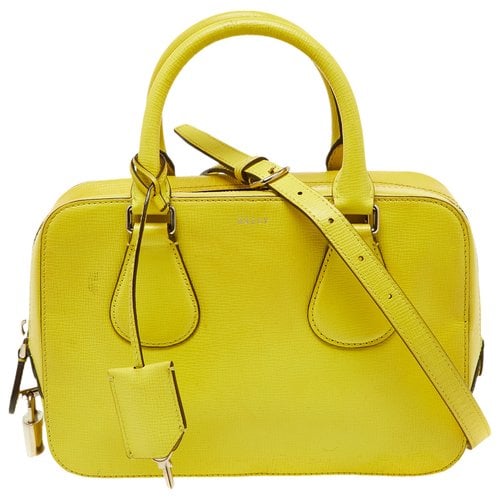 Pre-owned Bally Leather Handbag In Yellow