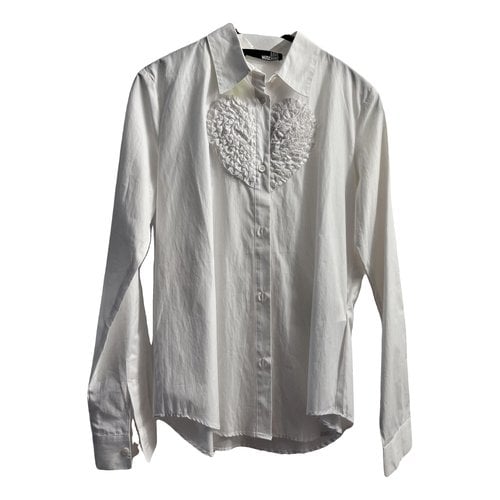 Pre-owned Moschino Love Blouse In White
