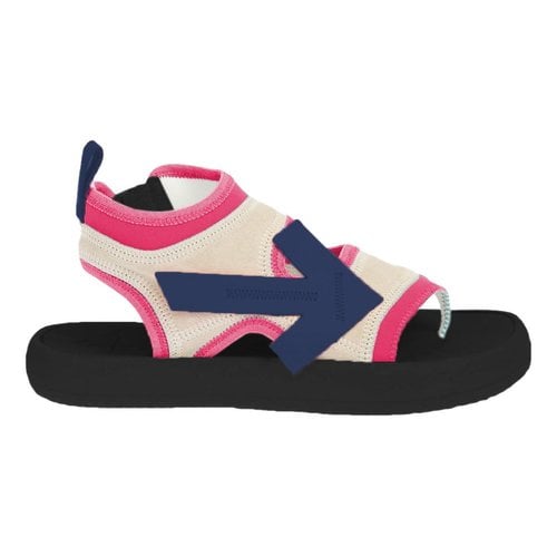 Pre-owned Off-white Leather Sandals In Pink