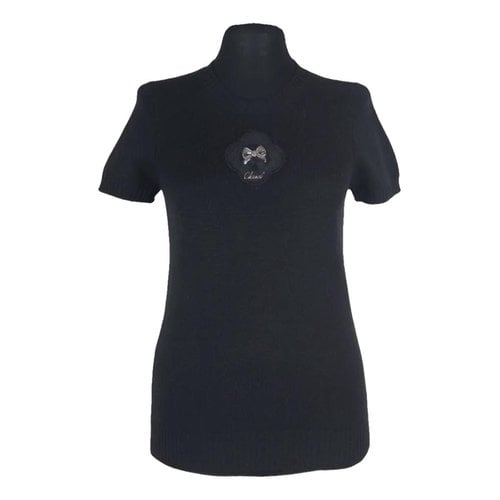 Pre-owned Chanel Cashmere Jersey Top In Black