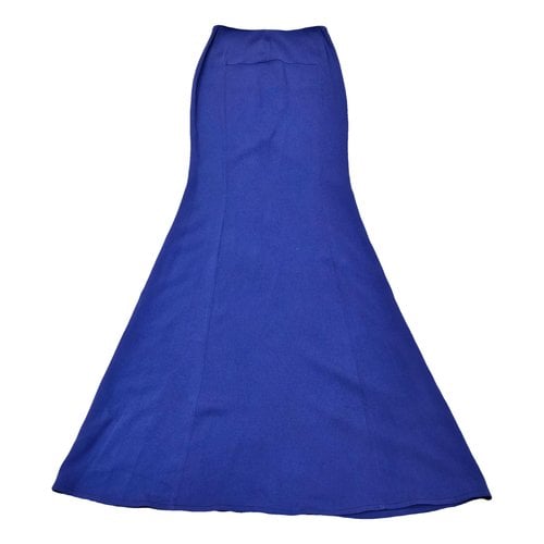 Pre-owned Roland Mouret Maxi Skirt In Blue