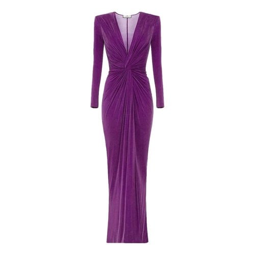 Pre-owned Elisabetta Franchi Maxi Dress In Purple