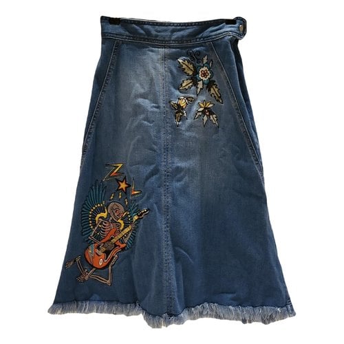 Pre-owned Zadig & Voltaire Fall Winter 2020 Mid-length Skirt In Blue