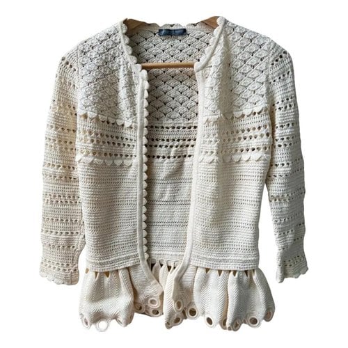 Pre-owned Alexander Mcqueen Cardigan In White