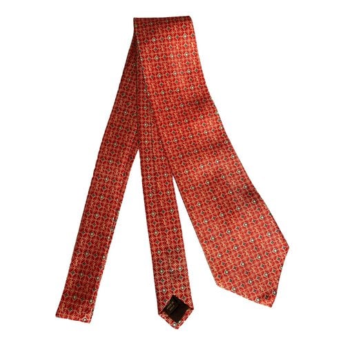 Pre-owned Louis Vuitton Silk Tie In Red