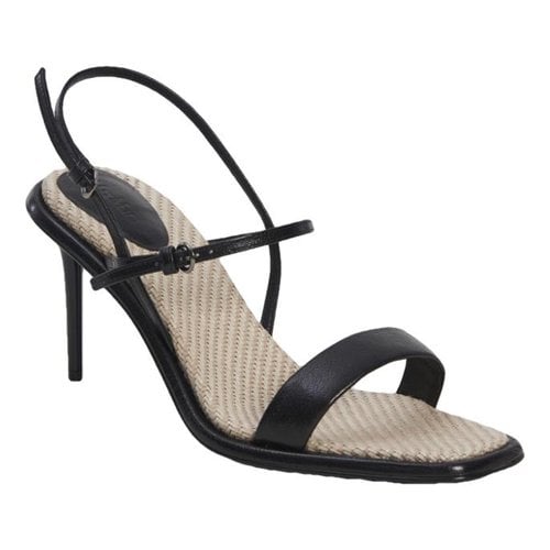 Pre-owned Max Mara Atelier Leather Sandals In Black
