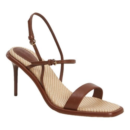 Pre-owned Max Mara Atelier Leather Sandals In Brown