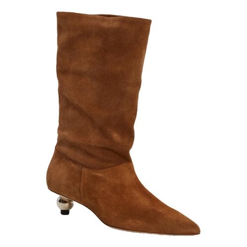 Pre-owned Max Mara Boots In Brown
