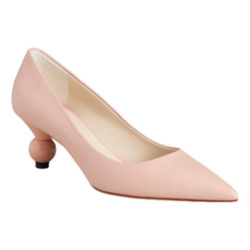 Pre-owned Max Mara Leather Heels In Pink