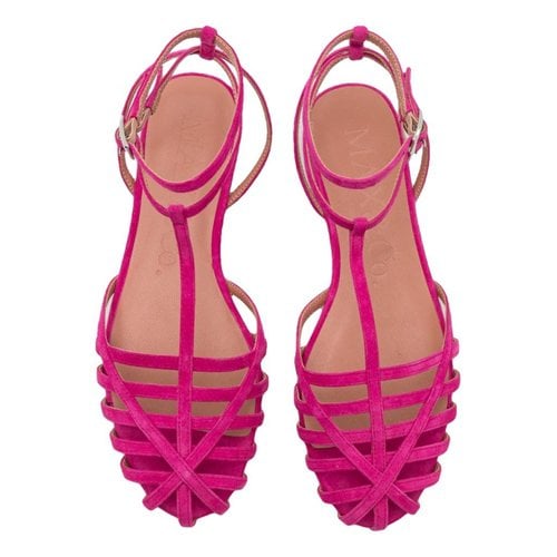 Pre-owned Max & Co Leather Sandals In Pink