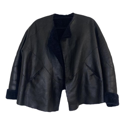 Pre-owned Isabel Marant Leather Short Vest In Black