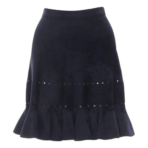 Pre-owned Alaïa Velvet Skirt In Black