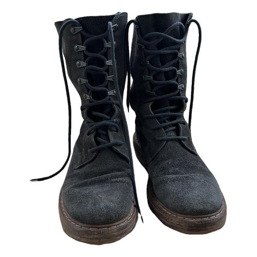 Pre-owned Ann Demeulemeester Biker Boots In Grey