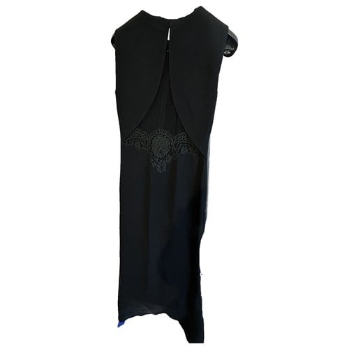 Pre-owned Gai Mattiolo Lace Maxi Dress In Black