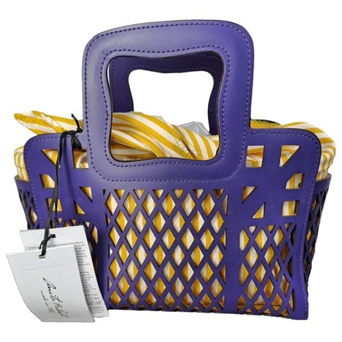 Pre-owned Anita Bilardi Leather Handbag In Purple