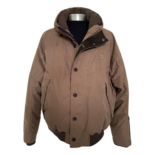 Pre-owned Timberland Puffer In Brown