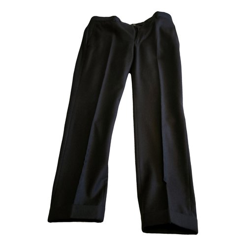 Pre-owned Incotex Wool Trousers In Black