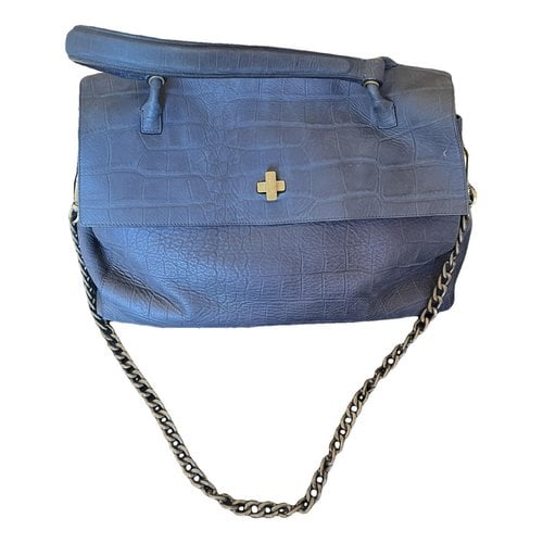 Pre-owned Orciani Leather Handbag In Blue