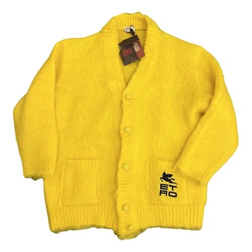 Pre-owned Etro Wool Cardigan In Yellow