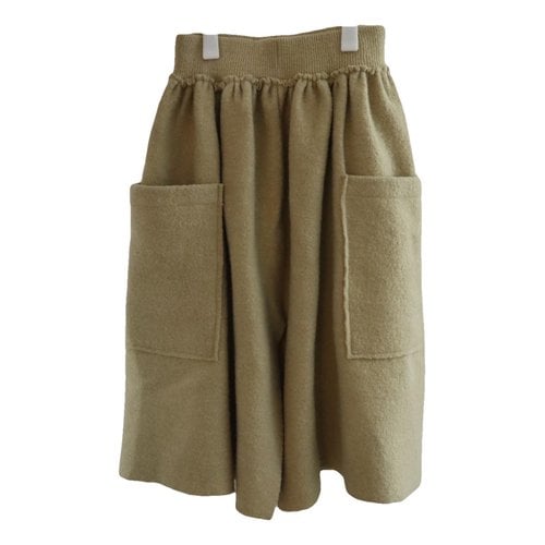 Pre-owned Sonia By Sonia Rykiel Wool Mid-length Skirt In Beige