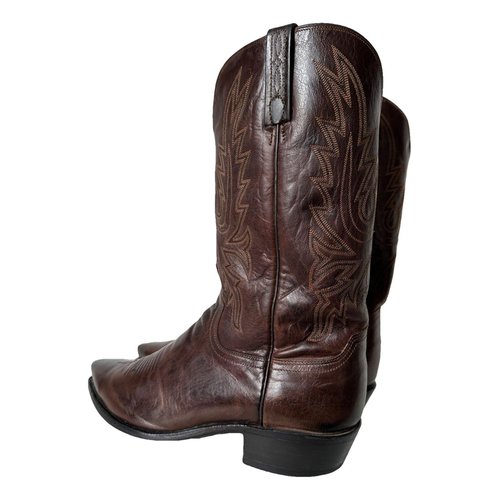 Pre-owned Lucchese Leather Boots In Brown