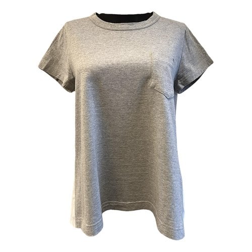Pre-owned Sacai Jersey Top In Grey