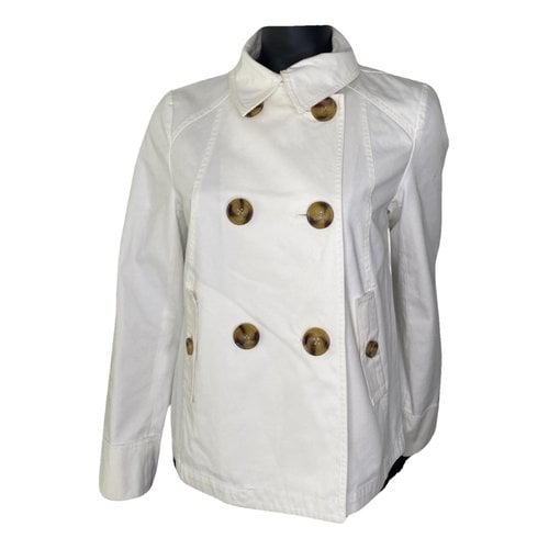 Pre-owned Hobbs Trench Coat In White