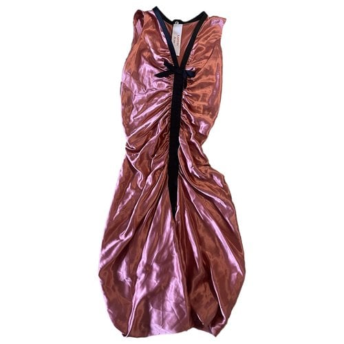 Pre-owned Lanvin Silk Mid-length Dress In Pink