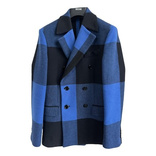 Pre-owned Moschino Wool Vest In Navy