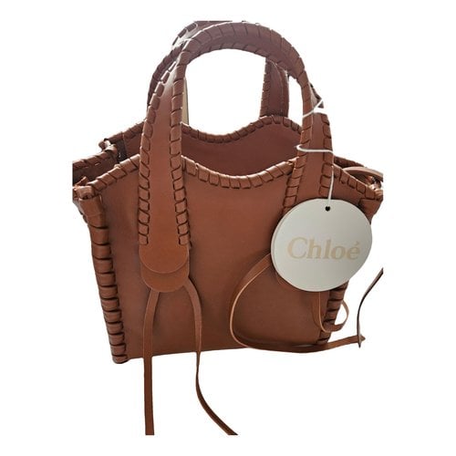Pre-owned Chloé Mony Leather Handbag In Camel