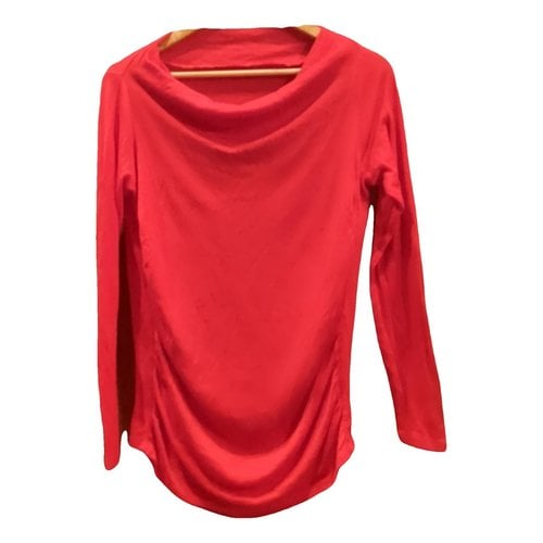 Pre-owned Allude Silk T-shirt In Red