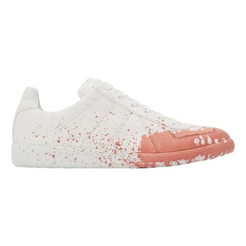 Pre-owned Maison Margiela Cloth Trainers In Pink