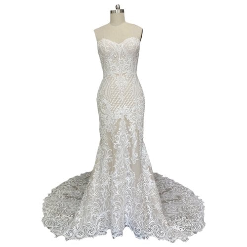 Pre-owned Custommade Lace Dress In White