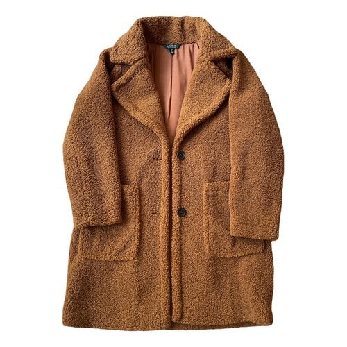 Pre-owned Lauren Ralph Lauren Faux Fur Coat In Brown