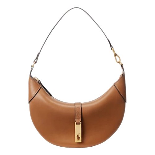 Pre-owned Polo Ralph Lauren Leather Handbag In Camel