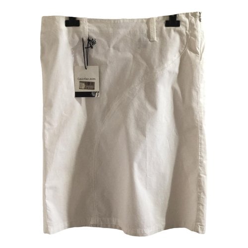 Pre-owned Calvin Klein Jeans Est.1978 Mid-length Skirt In White