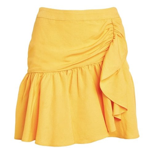 Pre-owned Claudie Pierlot Mid-length Skirt In Yellow