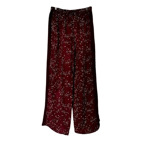 Pre-owned Scotch & Soda Straight Pants In Burgundy