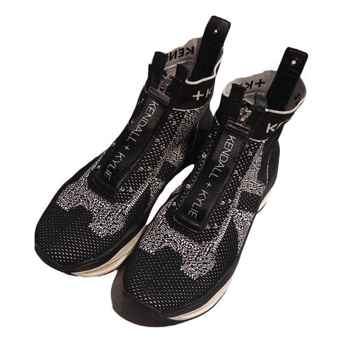Pre-owned Kendall + Kylie Cloth Trainers In Black
