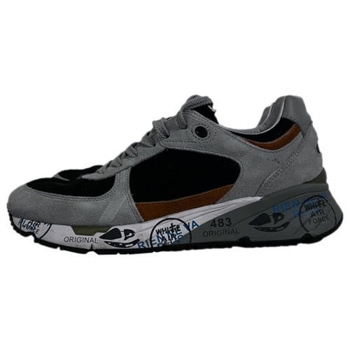 Pre-owned Premiata Leather Trainers In Grey