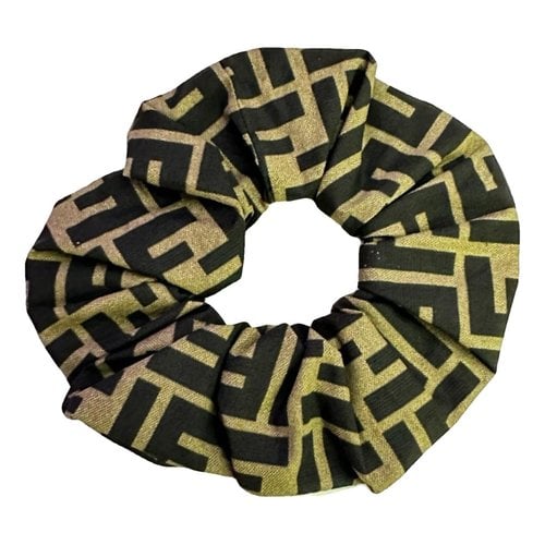 Pre-owned Fendi Ff Cloth Hair Accessory In Brown