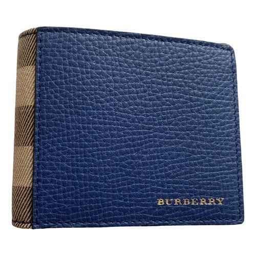 Pre-owned Burberry Leather Small Bag In Blue